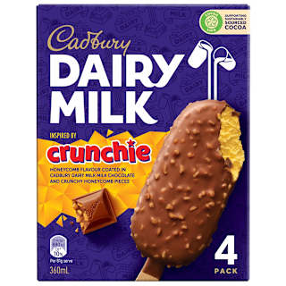 Cadbury Dairy Milk Crunchie Ice Cream Bars
