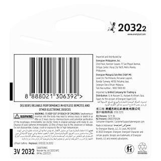 Energizer 2032 3V Lithium Batteries