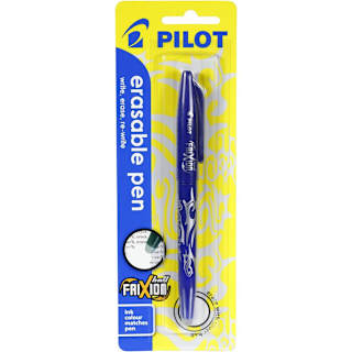 Pilot Frixion Ballpoint Pen Medium Blue