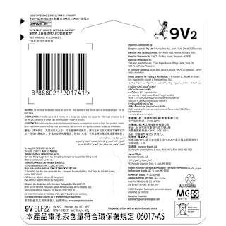 Energizer Max 9V Batteries