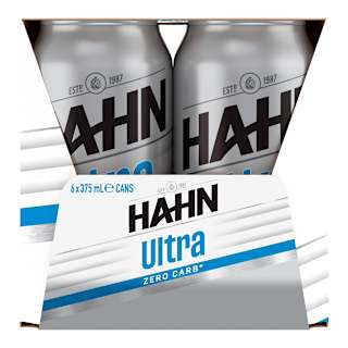 Hahn Ultra Can 375mL 6 Pack
