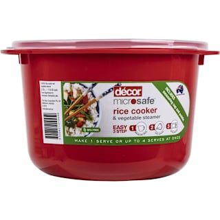Decor Microsafe Rice Cooker & Veg Steamer