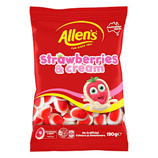 Allen's Strawberry & Cream Lollies Bag