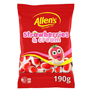 Allen's Strawberry & Cream Lollies Bag