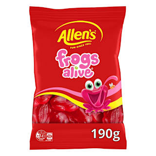 Allen's Frogs Alive Lollies Bag