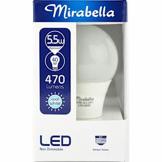 Mirabella LED 5.5W Cool White GLS Edison Screw 4000k