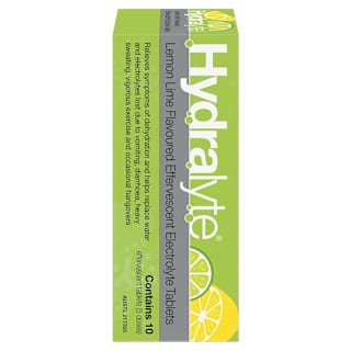 Hydralyte Effervescent Electrolyte Tablets Lemon Lime Flavoured