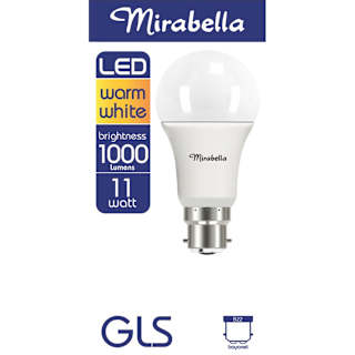 Mirabella LED 11W Warm White GLS Bayonet Cap Globe