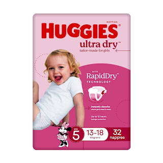 Huggies Ultra Dry Nappies Girls Size 5 (13-18kg)