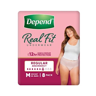 Depend Real Fit For Women Underwear, Heavy Absorbency, Medium