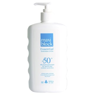 Maxiblock Essential Sunscreen Lotion SPF50+ Pump