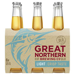 Great Northern Light 2% Bottle 330mL 6 Pack