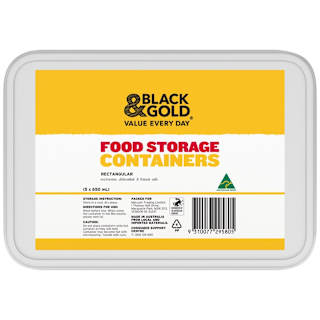 Black & Gold Rectangle Containers