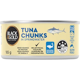 Black & Gold Tuna Chunk Springwater