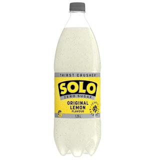 Schweppes Solo Thirst Crusher Original Lemon Zero Sugar Bottle