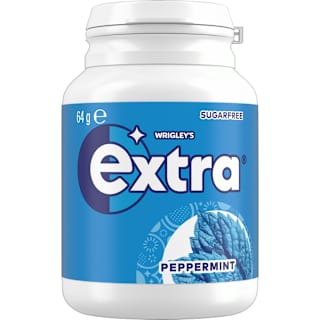 Extra Peppermint Chewing Gum Sugar Free Bottle