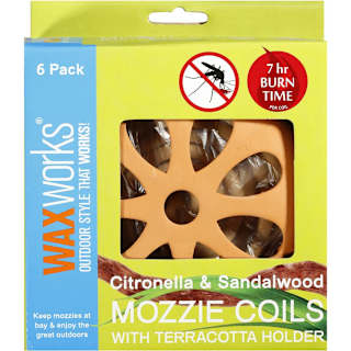 Waxworks Mozzie Coils With Terracotta Holder