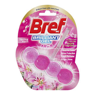 Bref Brilliant Gel Spring Rain Rim Block Toilet Cleaner