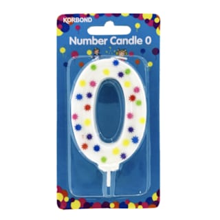 Korbond Birthday Candle Number 0