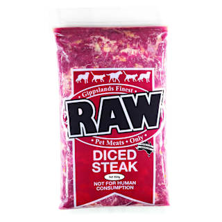 Raw Diced Steak Pet Meats
