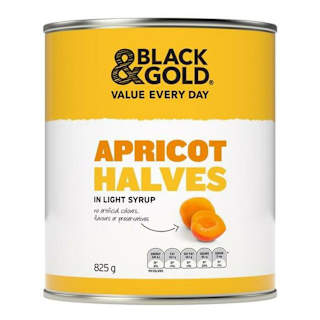 Black & Gold Apricot Halves