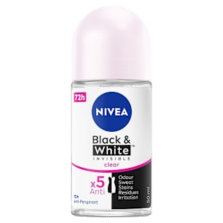 NIVEA Black & White Invisible Clear Anti-Perspirant Roll-On