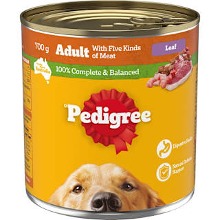 Pedigree Wet Dog Food with 5 Kinds of Meat Loaf Can