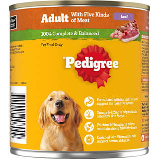 Pedigree Wet Dog Food with 5 Kinds of Meat Loaf Can