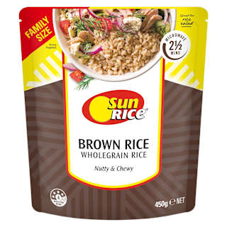 SunRice Microwave Fragrant Brown Rice Family Pack