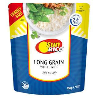 SunRice Microwave Long Grain White Rice Family Pack