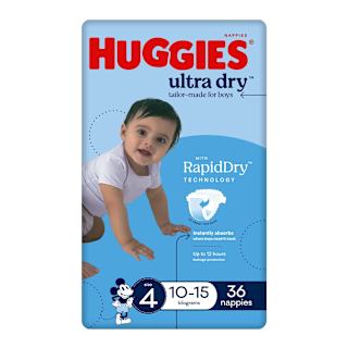Huggies Ultra Dry Nappies Boys Size 4 (10-15kg)