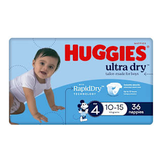 Huggies Ultra Dry Nappies Boys Size 4 (10-15kg)
