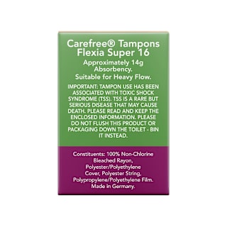 Carefree Flexia Super Tampons with Wings