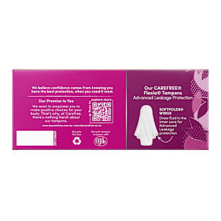 Carefree Flexia Super Tampons with Wings
