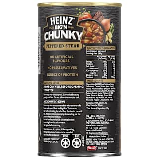 Heinz Big N Chunky Canned Soup Peppered Steak