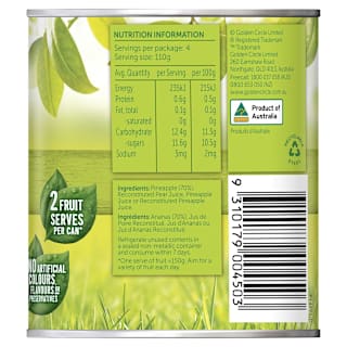 Golden Circle Pineapple Pieces In Natural Juice