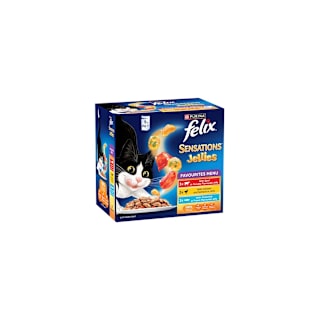 Purina Felix Sensations Pet Food Jelly Favourites Menu Combipack