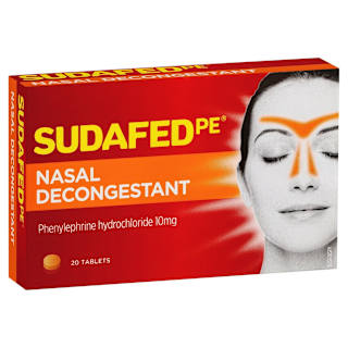 Sudafed PE Nasal Decongestant 20 Tablets x 10mg