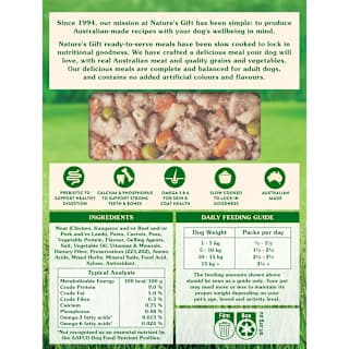 Natures Gift Dog Food Chicken Pasta Carrots And Peas