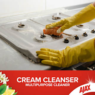 Ajax Cream Cleanser Tough On Grime Kitchen & Bathroom Household Cleaner Lemon