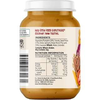 Heinz Lamb Pumpkin & Sweet Potato Baby Food Jar 6+ Months