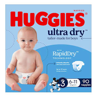 Huggies Ultra Dry Nappies Boys Size 3 (6-11kg)