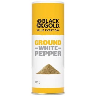 Black & Gold Ground White Pepper