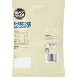 Black & Gold Shredded Coconut