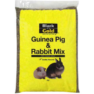 Black & Gold Guinea Pig & Rabbit Mix
