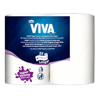 Viva With Bamboo Fibre Paper Towel, Double Length, Multi-Use
