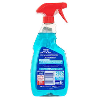 Ajax Spray n' Wipe Glass Cleaner Trigger Ammonia Free Surface Spray Triple Action Made in Australia Recycled Bottle