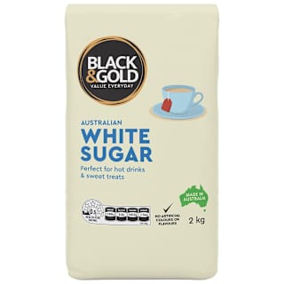Black & Gold White Sugar