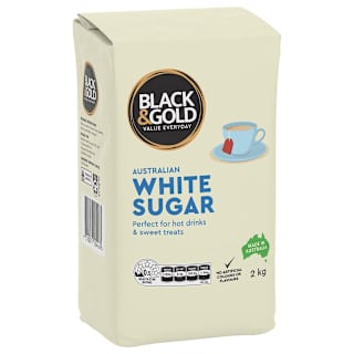 Black & Gold White Sugar