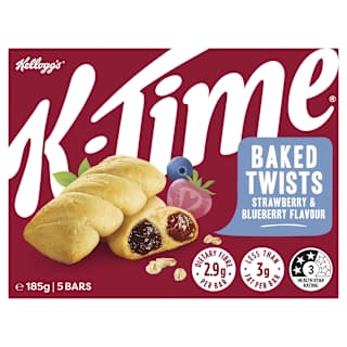 Kellogg's K-Time Baked Twists Strawberry & Blueberry Flavour